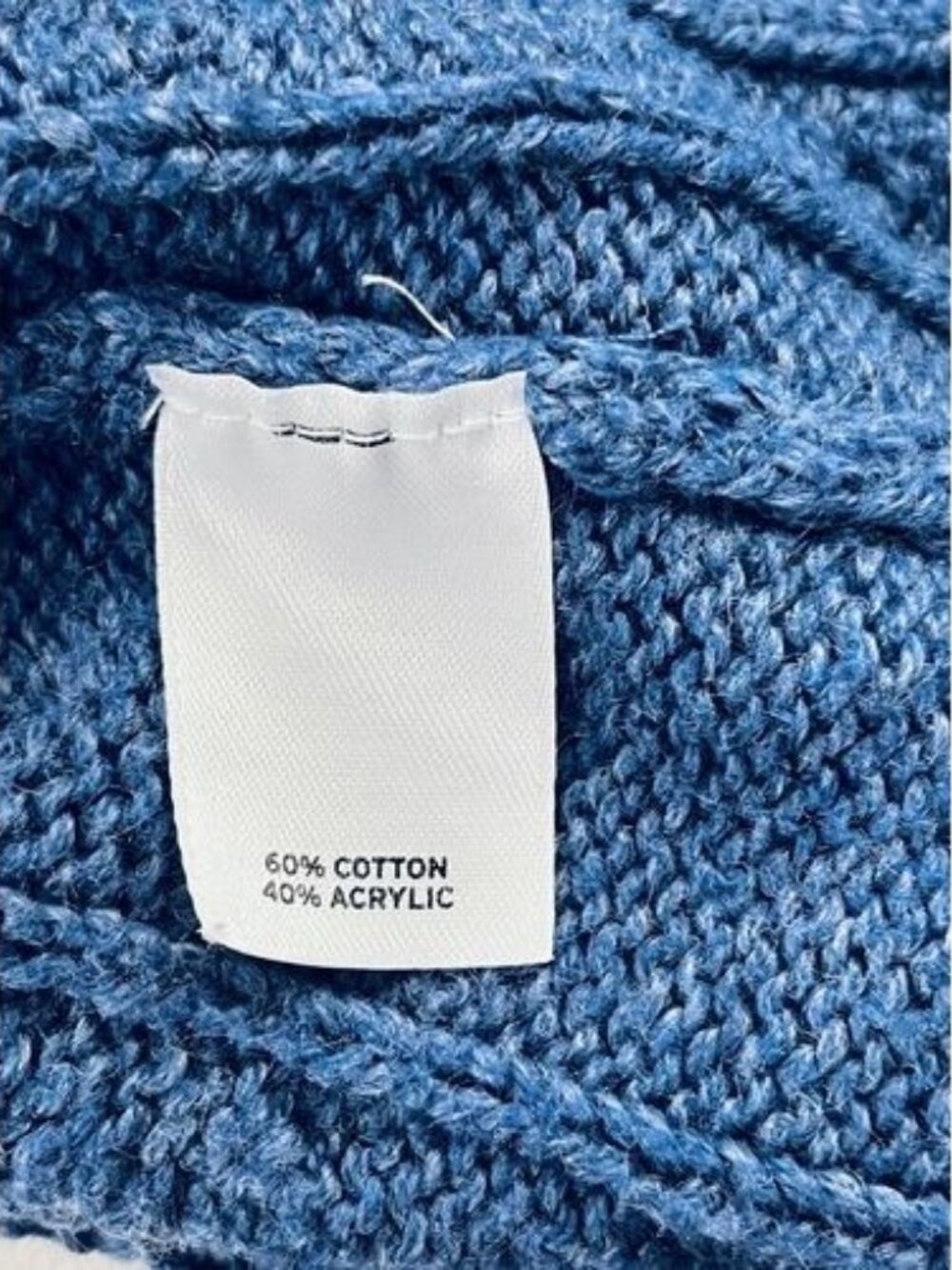 Caslon Cardigan Sweater Womens Size M Petite Blue Chunky Knit - Picture 6 of 6